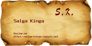 Salga Kinga névjegykártya