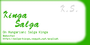 kinga salga business card